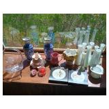 Milk Glass Vases & Other Misc Vases