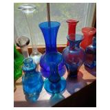 Pretty Colored Vases & Bottles