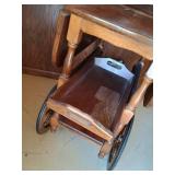 Wood Rolling Tea Cart w/ Removeable Tray