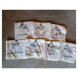 Vintage Day of the Week Embroidered Towels