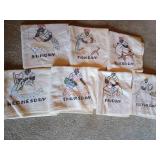 Vintage Day of the Week Embroidered Towels