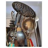 Tray of Vintage Kitchen Utensils