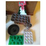 Jello Molds, Muffin Tins, Sifter, Angel Food Pan, Etc