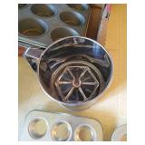 Jello Molds, Muffin Tins, Sifter, Angel Food Pan, Etc