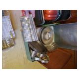 Two Boxes Baking Pans, Loaf Pans, Etc