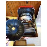 Two Boxes Baking Pans, Loaf Pans, Etc