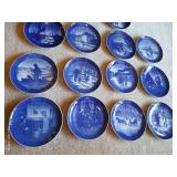 Fourteen Royal Copenhagen Christmas Plates 1972-85