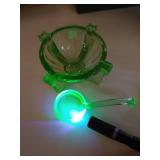 Two Small Uranium Glass Pieces