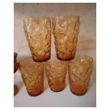 Orange Glasses & Candy Dish