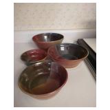 Four Valley City Pottery Parlour Nesting Bowls