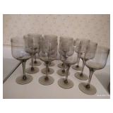 Twelve "Smoked" Glasses