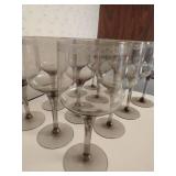 Twelve "Smoked" Glasses