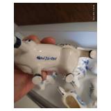 Hand Painted Dutch- Style Cow Milk & Creamer, S&P, Toothpick Holder, Etc