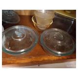 Shelf of Vintage Glassware & Mikasa Bowls