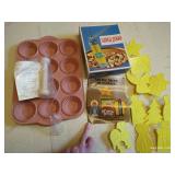 Like New Swedish Cookie Press, Tart Pan & Nativity Cookie Cutters