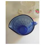 Rose Creamer, Sugar & Tray w/ Shirley Temple Cream Pitcher