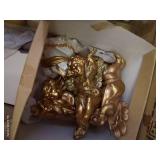 Vintage Rolling Crate w/ Christmas Decor Contents