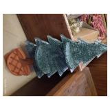 Vintage Rolling Crate w/ Christmas Decor Contents