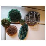 Vintage Floral Frogs & Cage