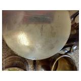 Silver Plate Tea Pots, Cream & Sugar, Trays, Etc