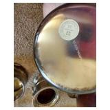 Silver Plate Tea Pots, Cream & Sugar, Trays, Etc