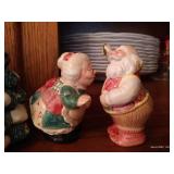 Two Sets of Fitz & Floyd Christmas S&P Shakers