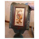 Hand painted Rosemaling Corner Cabinet