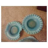 Beautiful Fluted Hobnail Dishes & Bowl