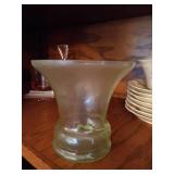 Green Uranium Glass Vase