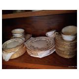 Large Lot of Gold Rimmed Pope Gosser China