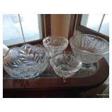 Cut Glass & Crystal Bowls- No Chips