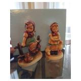 Two Hummel Figurine Girls