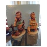 Two Hummel Figurine Girls
