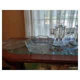 Vintage Candelabras w/ Crystals & Serving Pieces