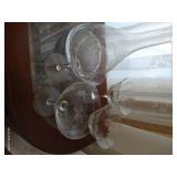 Etched Decanter & Stemware