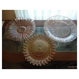 Peach & Pink Depression Platters