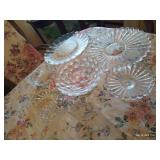 Eight Glass "Bubble" Pieces