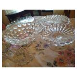 Eight Glass "Bubble" Pieces