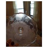 Matching Etched Rose Glassware