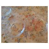 Matching Etched Rose Glassware