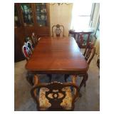 Large Beautiful Wood Dining Table With 6 Chairs