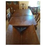 Large Beautiful Wood Dining Table With 6 Chairs