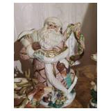 (2) Deer Candle Holders & Fitz & Floyd Santa