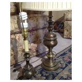 (3) Brass Lamps
