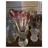 Shelf of Vases - Crystal & Glass
