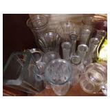 Shelf of Vases - Crystal & Glass