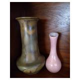 (2) Vintage Red Wing Vases