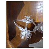 Blown Glass Birds & Flower Stem Holders