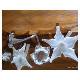 Blown Glass Birds & Flower Stem Holders