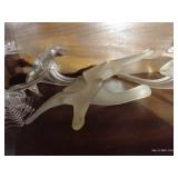 Blown Glass Birds & Flower Stem Holders